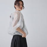 ￥シルクオーガンジー刺繍ブラウス「夏の魔物」Satoru Kobayashi
