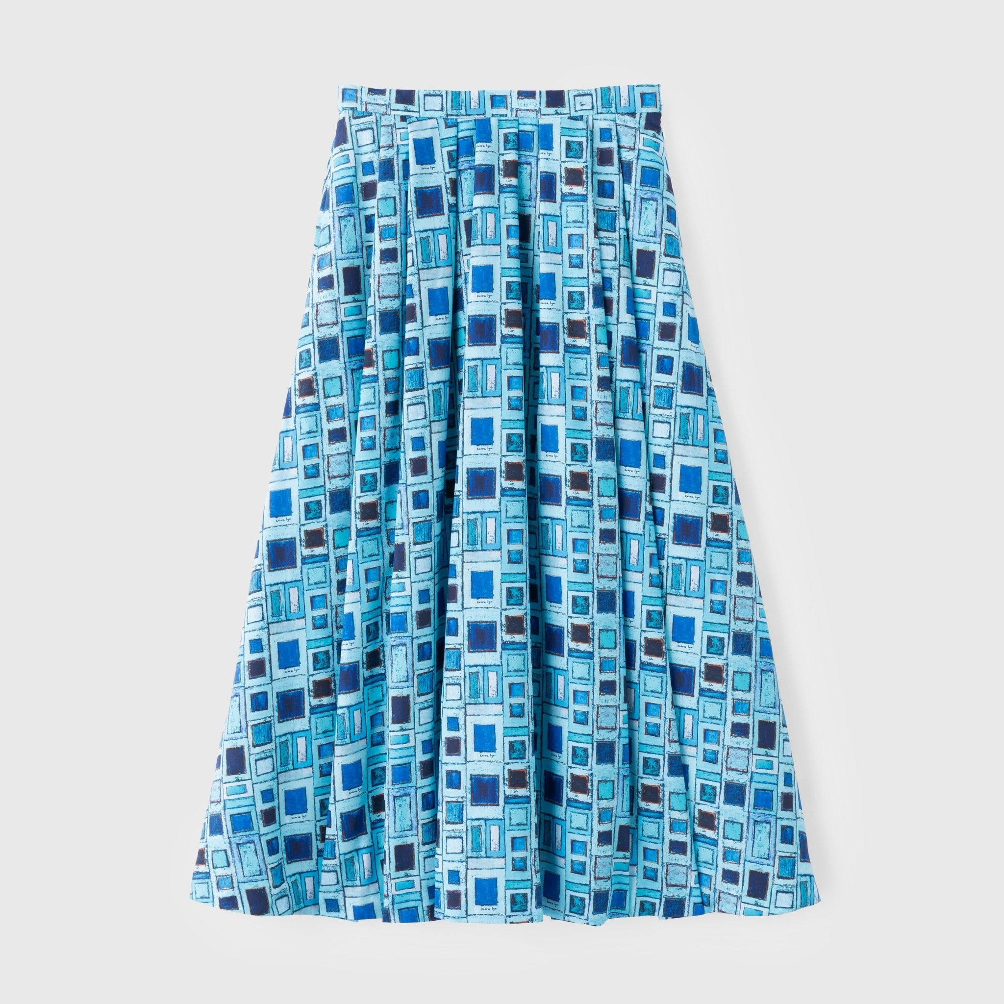 ￥フレアスカート「青い窓」Kaoru Iga