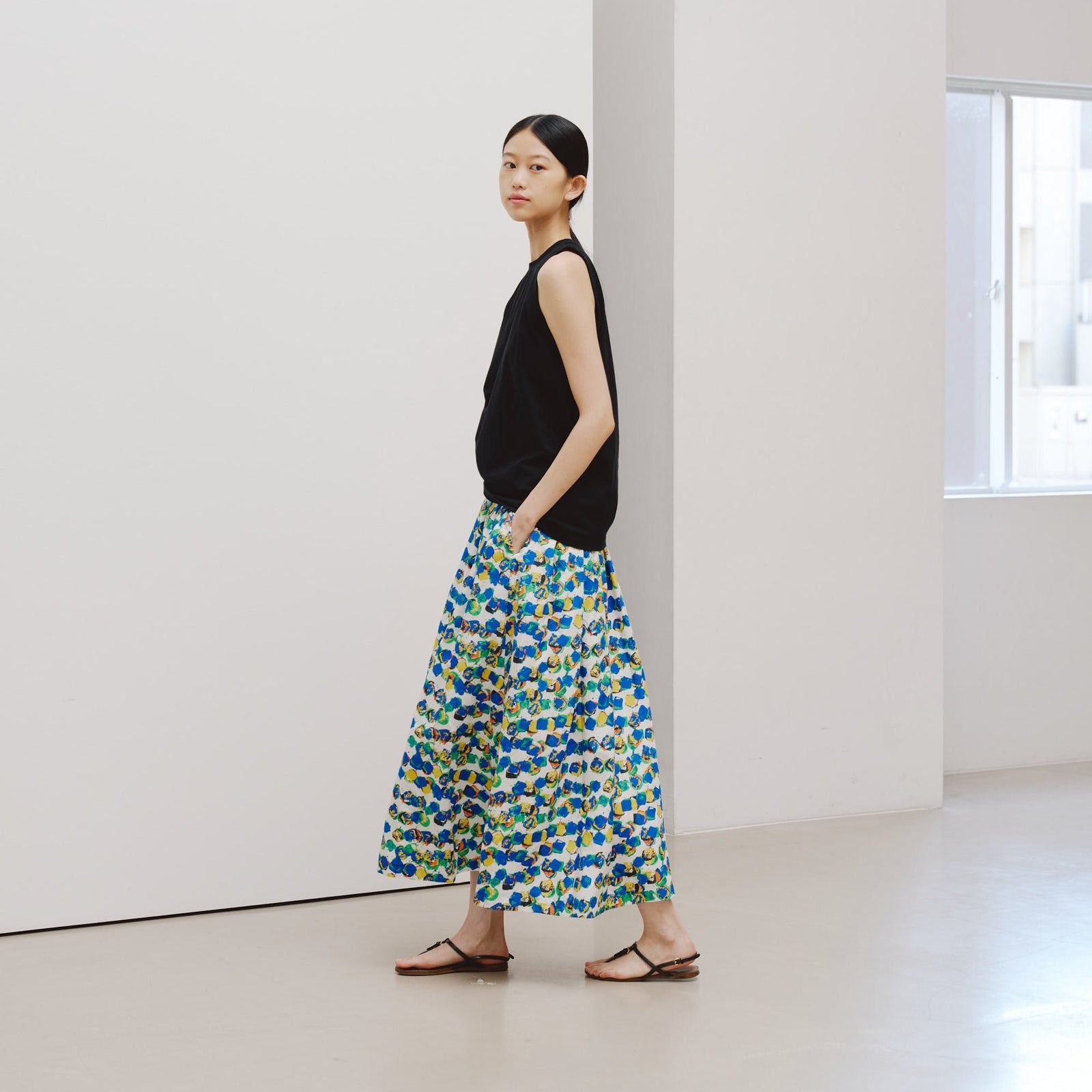 ヘラルボニー　フレアスカート「タイトル不明」　Takafumi Yamane フレアスカート「タイトル不明」 – HERALBONY