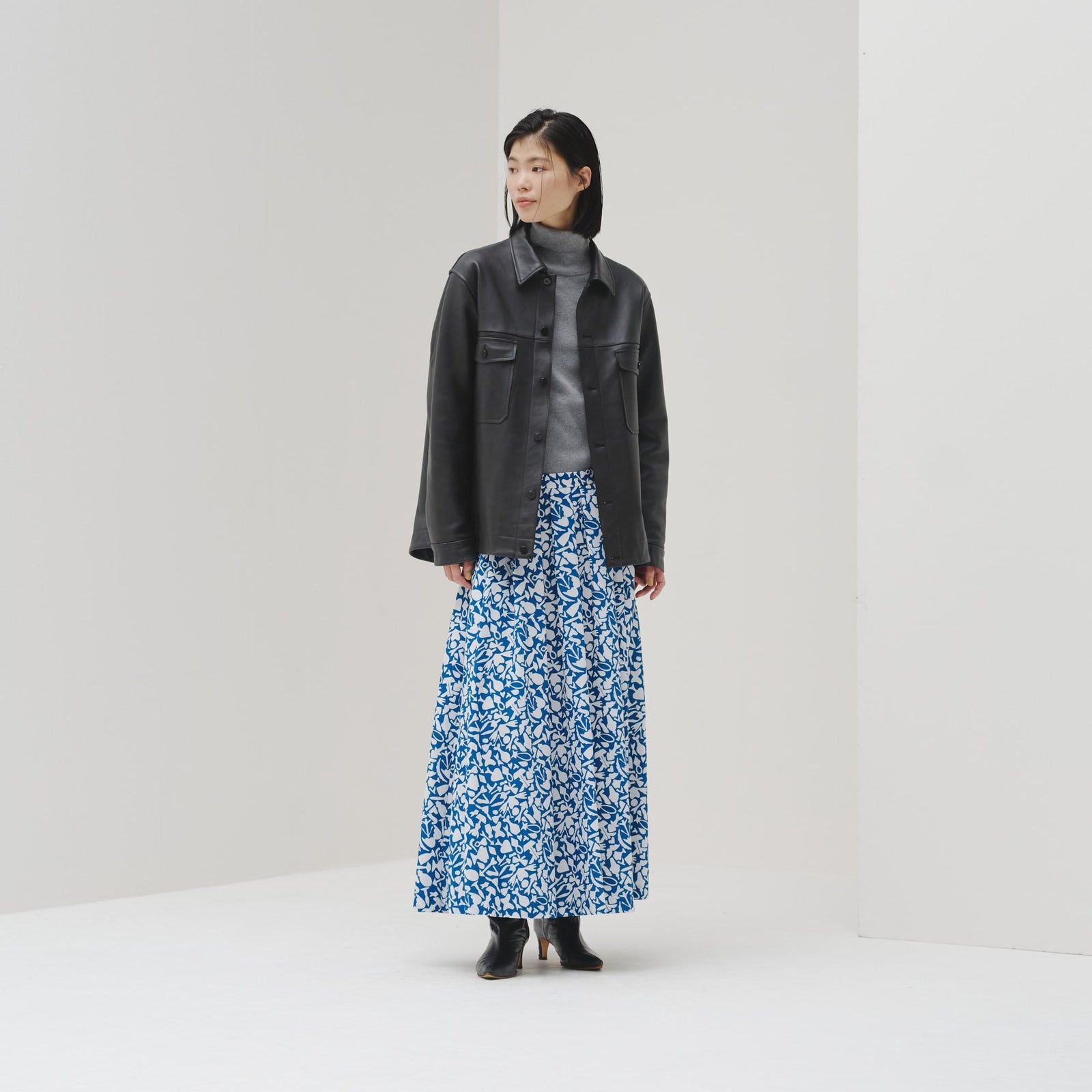 極美品/HERALBONY/フレアスカート「けしき」「アオの世界」 フレアスカート「アオの世界」 – HERALBONY