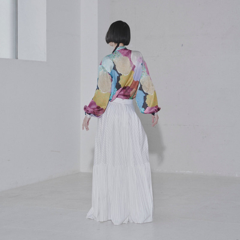 ￥サテンボウタイブラウス「How are you guys?」Kayano Tanida