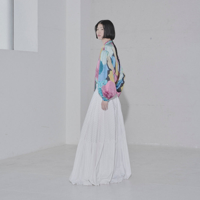 ￥サテンボウタイブラウス「How are you guys?」Kayano Tanida