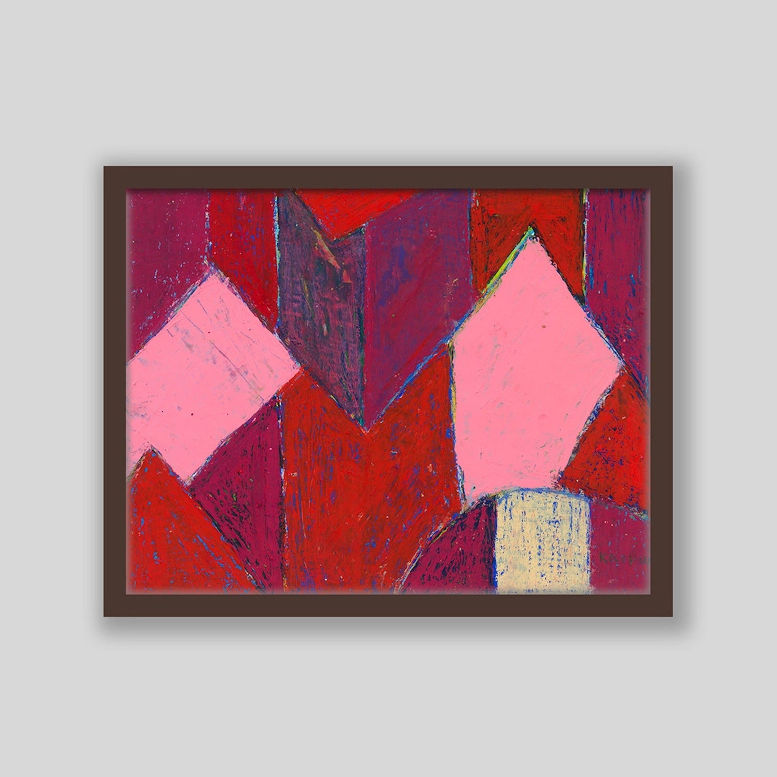 山の風景（赤）」原画作品 – HERALBONY