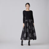 ￥Knit & Balloon Skirt One-Piece「marina-moji003」marina
