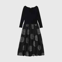 ￥Knit & Balloon Skirt One-Piece「marina-moji003」marina