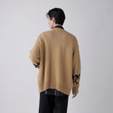 【HEART】 Bicolor Knit Cardigan　Beige
