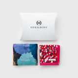 ￥ギフトセット サブバッグ（M）『How are you guys?』 ＆タオルハンカチ『シアワセピンク』HERALBONY