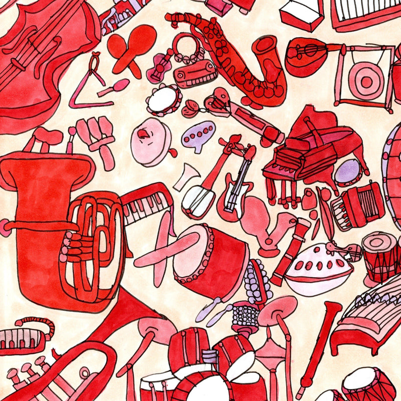 Art d'intérieur « Musique Rouge »