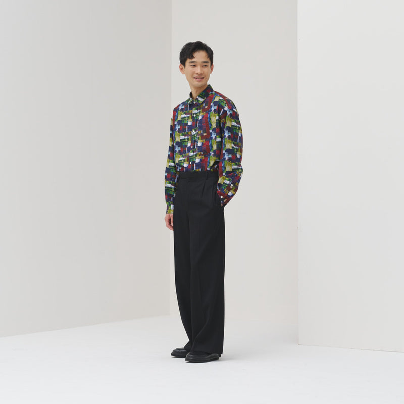 新品 HERALBONY ブロードレギュラーカラーシャツ M レギュラーカラーシャツ「My world」 – HERALBONY