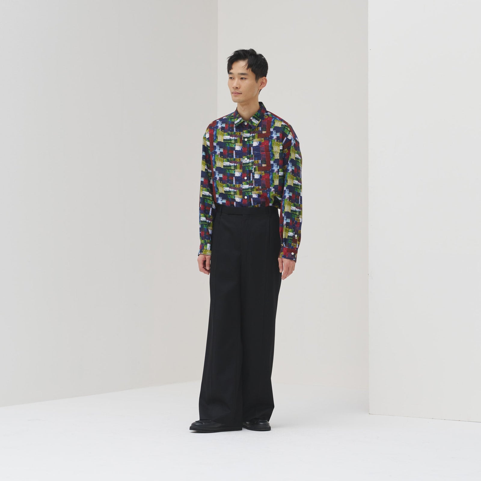 新品 HERALBONY ブロードレギュラーカラーシャツ M レギュラーカラーシャツ「My world」 – HERALBONY