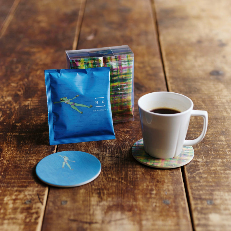 ￥［ Nagasawa COFFEE×HERALBONY ］ ドリップバッグコーヒー4個×コースター2個セット（Set A）HERALBONY