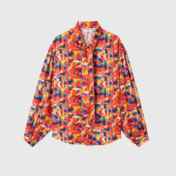 ヘラルボニー　サテンボウタイブラウス　旧型　How are you guys? サテンボウタイブラウス「How are you guys?」 – HERALBONY