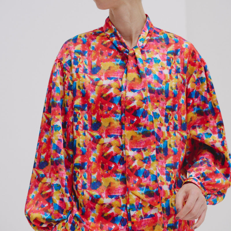 ￥サテンボウタイブラウス「non title」Naoki Watanabe