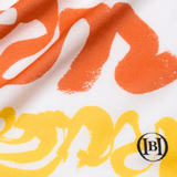 ￥シルク混バンダナ「orange and yellow brush - mm2025」marina