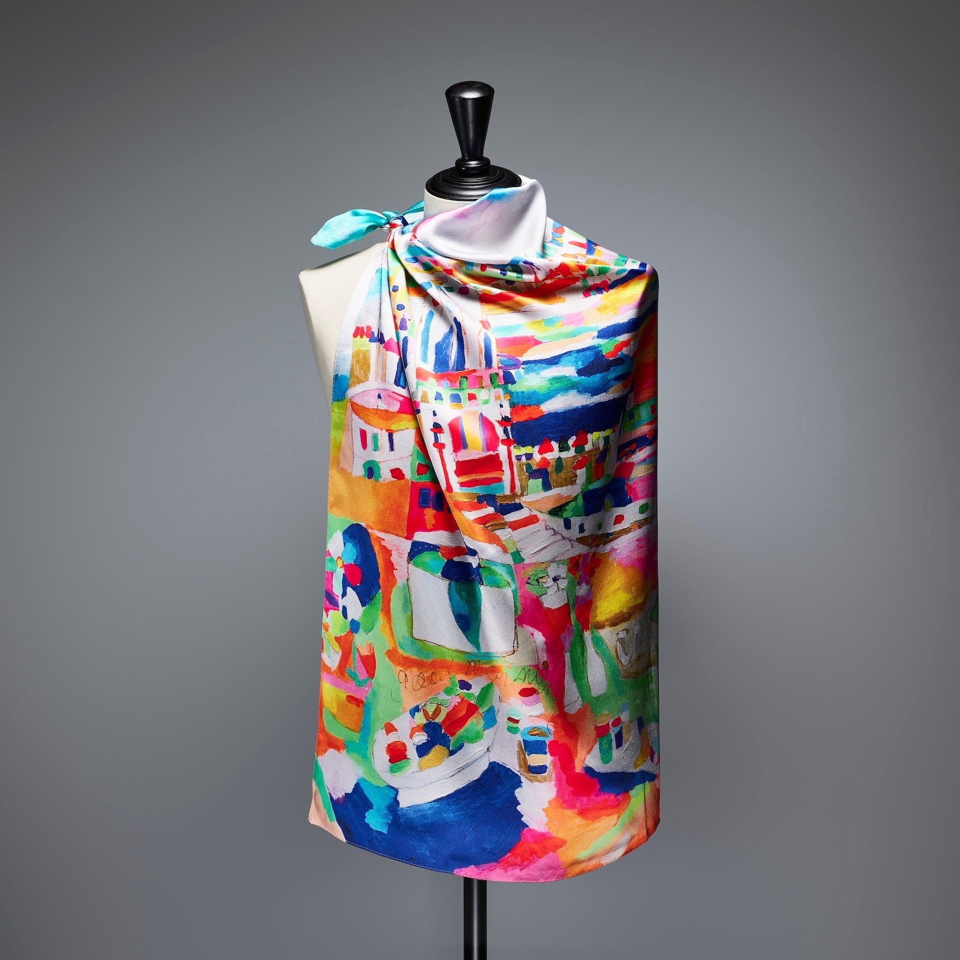 シルクサテンスカーフ「りんごのブーケ」（Paris Edition） – HERALBONY