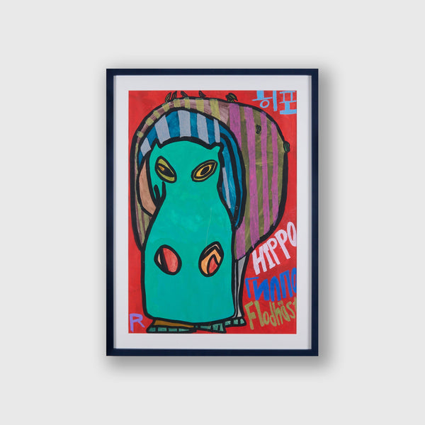 ￥「道子先生のカバ」原画作品Ryoya Akaike