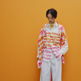 ￥ジャガードマフラー「red gradation brush1 - mm2025」marina