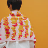 ￥ジャガードマフラー「red gradation brush1 - mm2025」marina