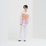 ￥レギュラーカラーシャツ「red gradation brush1 - mm2025」marina