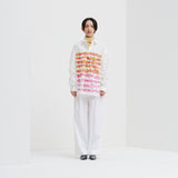 ￥レギュラーカラーシャツ「red gradation brush1 - mm2025」marina