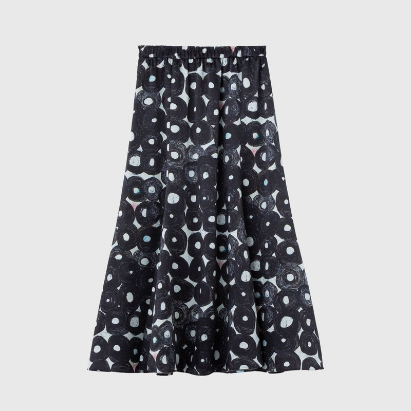 ￥サテンスカート「（無題）（丸）」【Sサイズのみ予約商品｜11月下旬お届け】Sanae Sasaki