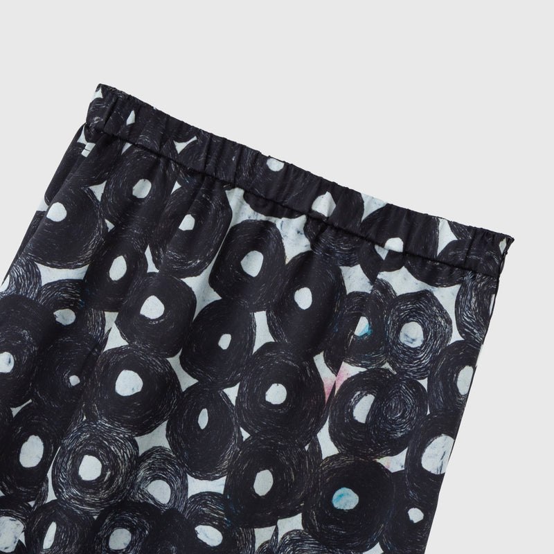 ￥サテンスカート「（無題）（丸）」【Sサイズのみ予約商品｜11月下旬お届け】Sanae Sasaki