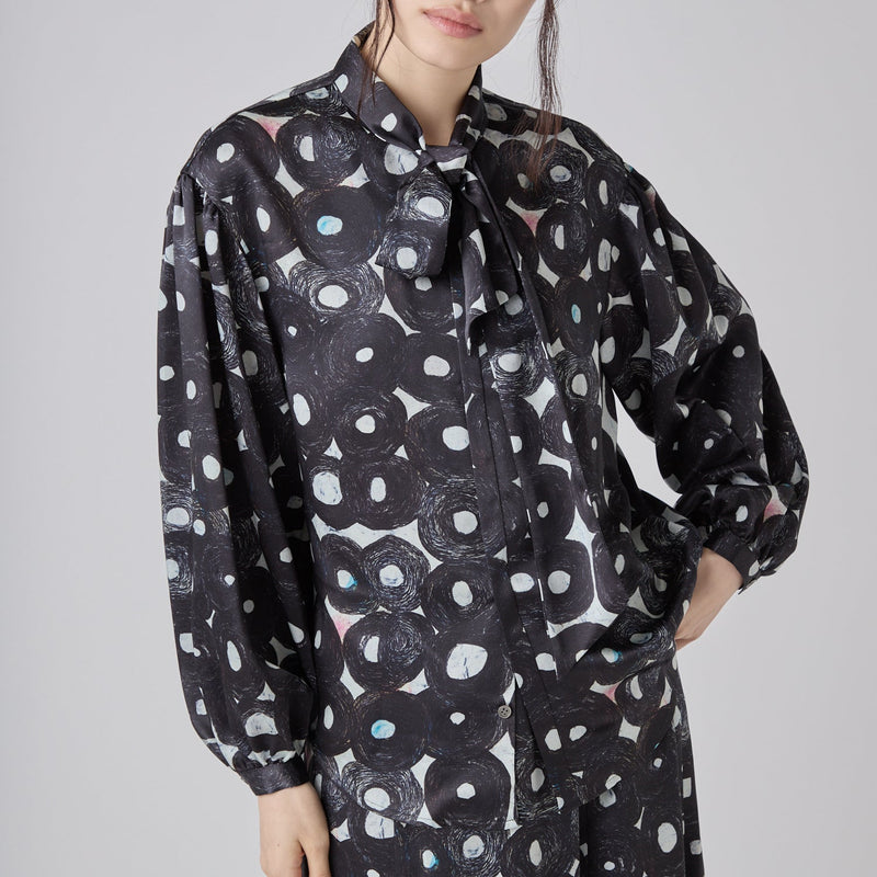 Satin Bow Tie Blouse「（無題）（丸）」 – HERALBONY