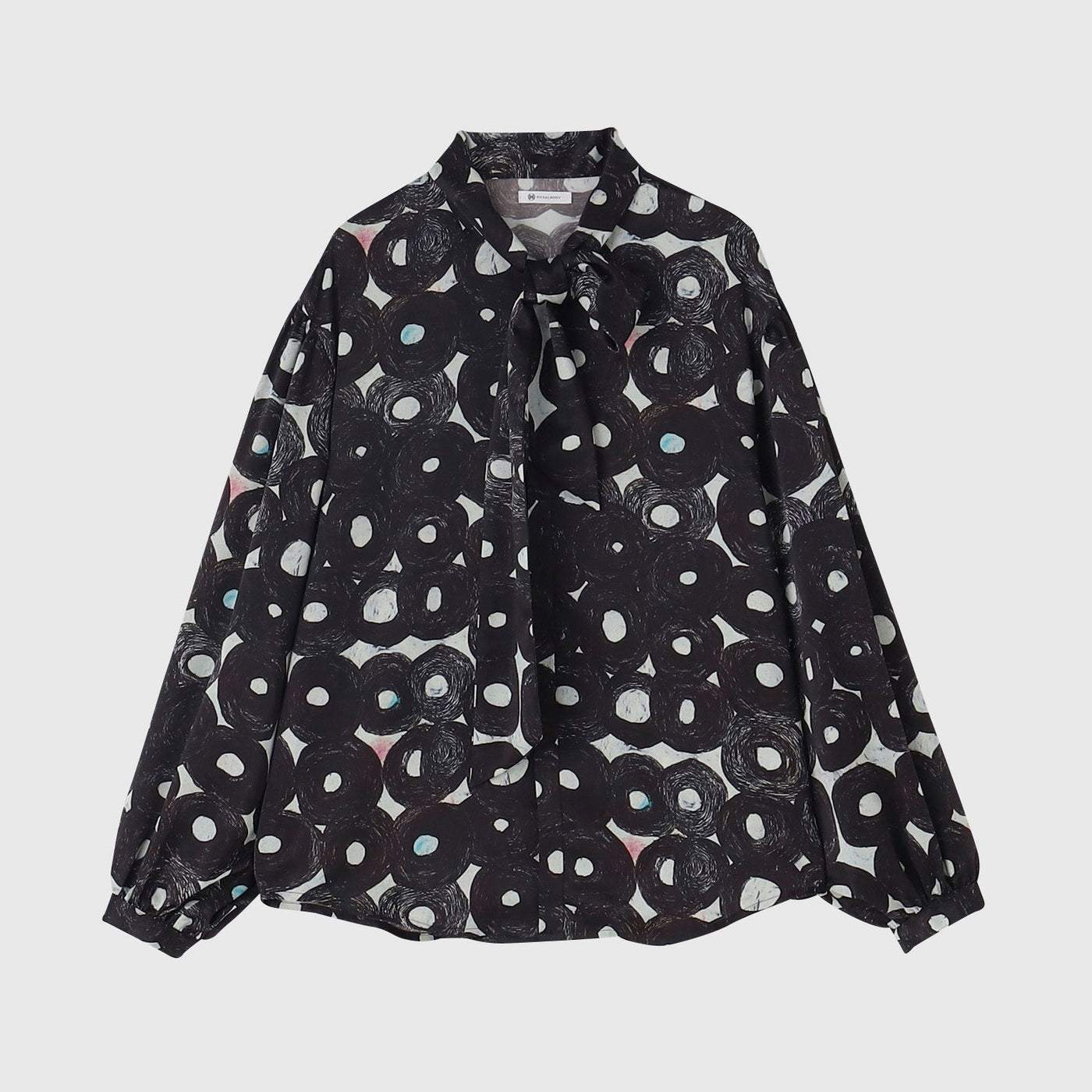 トップス theredthread S satin bow tie blouse Satin Bow Tie Blouse「（無題）（丸）」 – HERALBONY