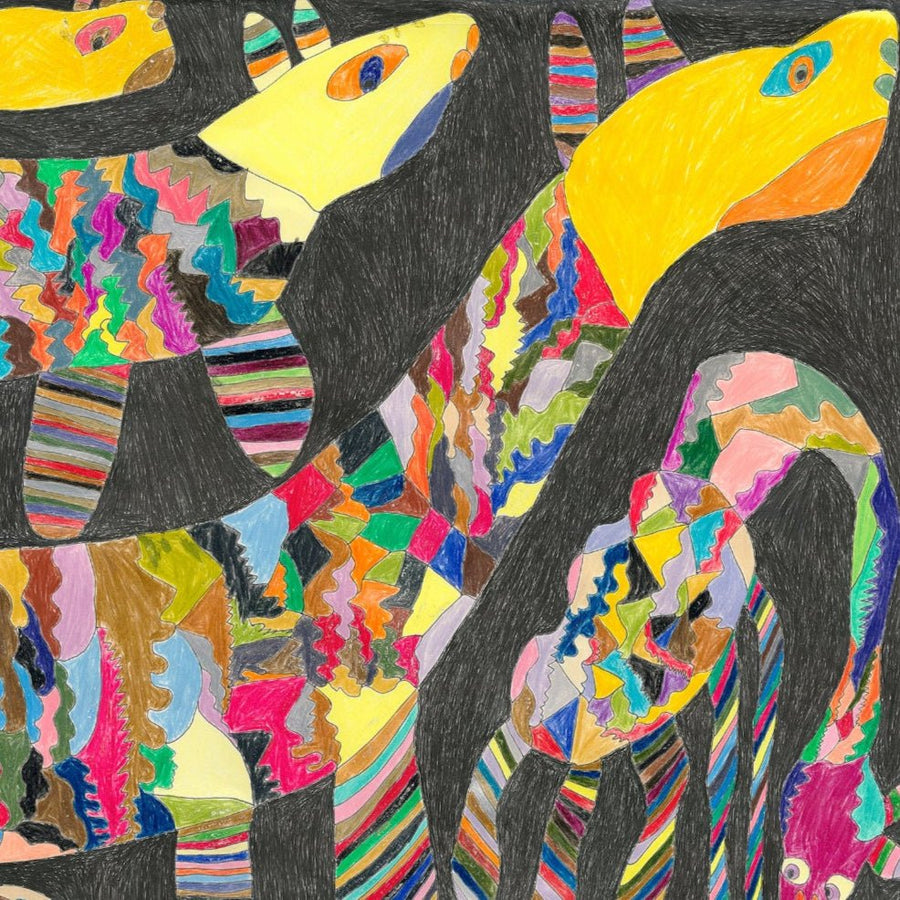 キリン　アクリル画　原画 A-74/24】動物画 キリン アクリル画 原画 絵画 現代アート
