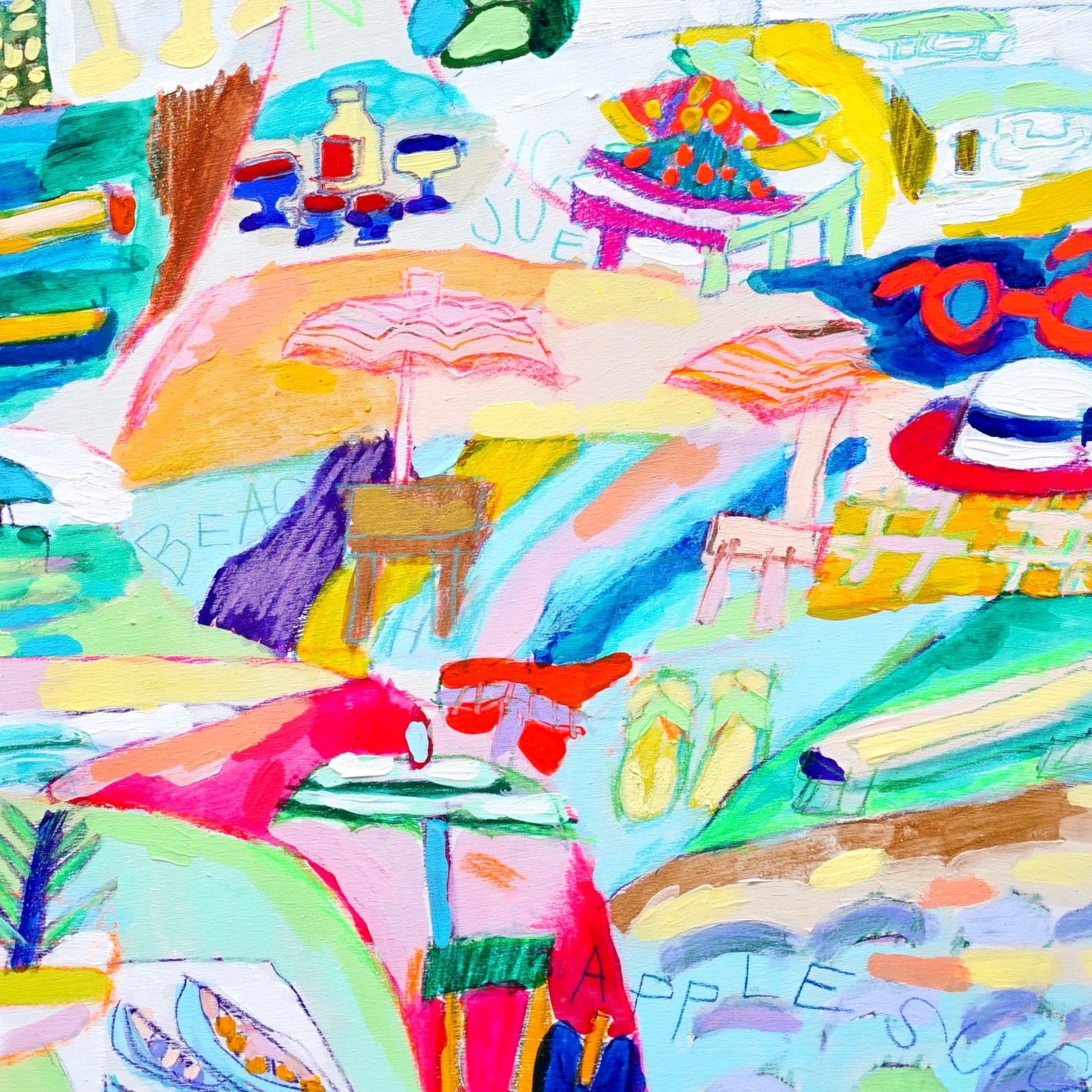 光のbouquet 絵画原画 ビーチへ行こう」原画作品 – HERALBONY