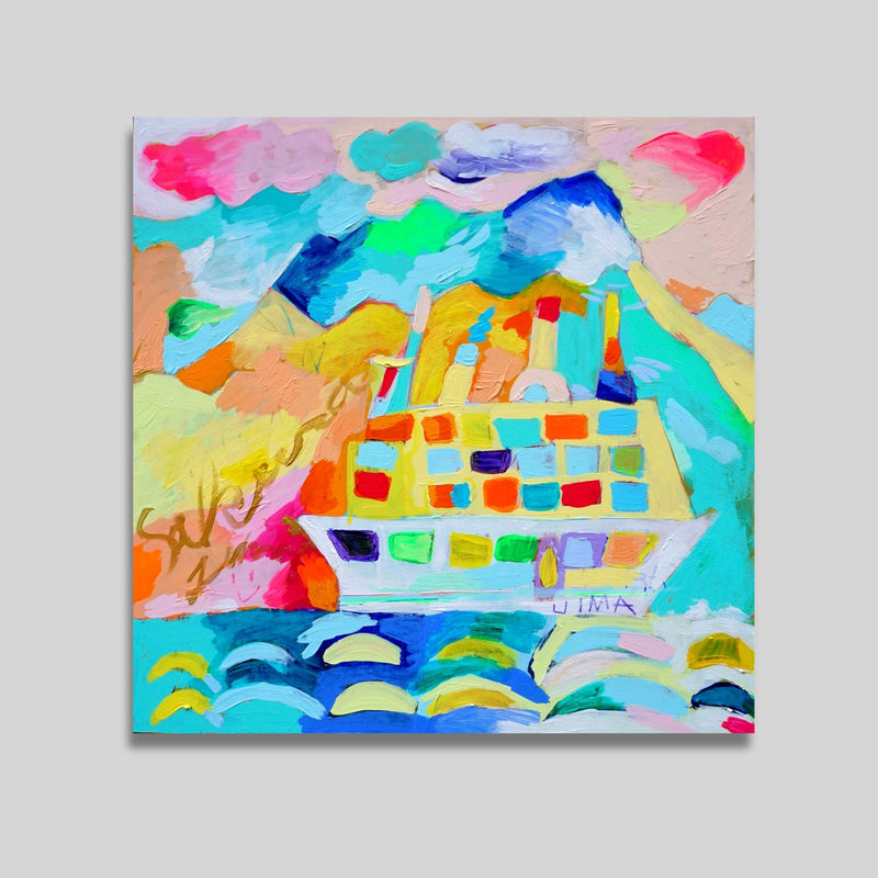 ￥「フェリーに乗って、桜島」原画作品Taisuke Kinugasa