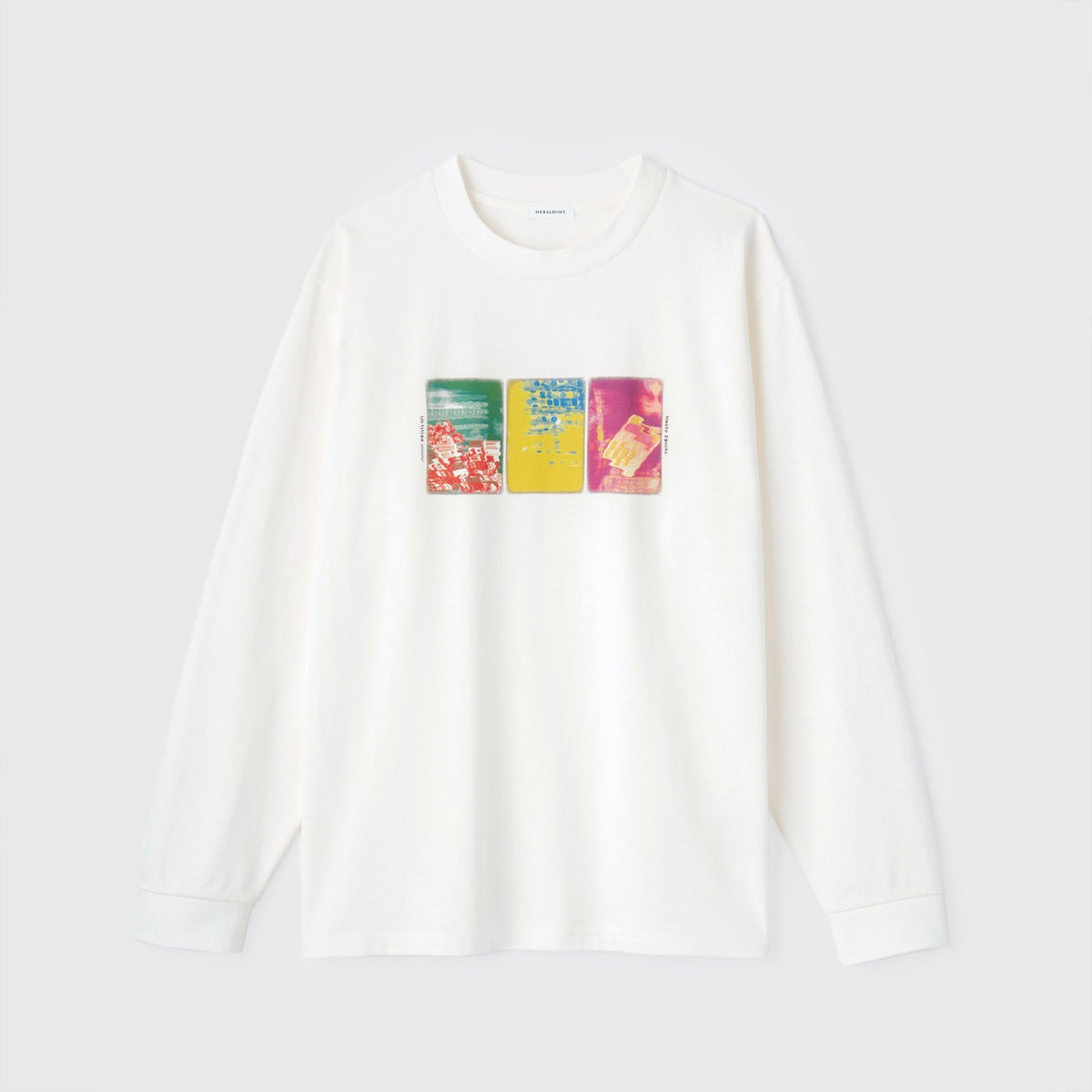 極美品＊ヘラルボニー コットンバンドカラーシャツ ML マルチカラー 長袖 バンドカラー】ナチュラルストレッチシャツ｜メンズファッション