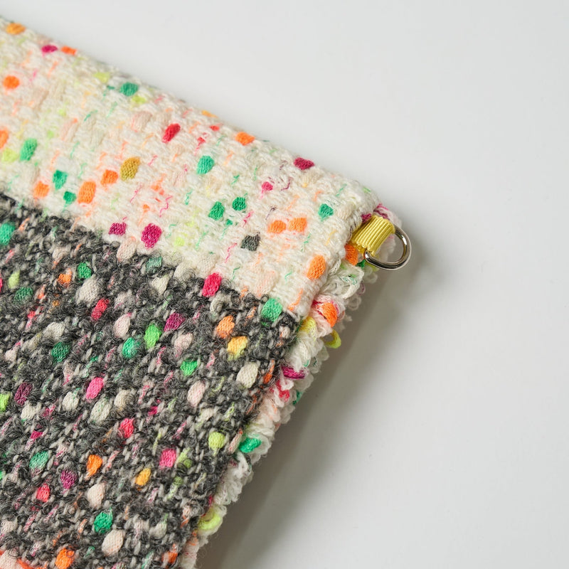 ツイードクラッチバック〈Textile Artwork by Yoshiko〉「無題