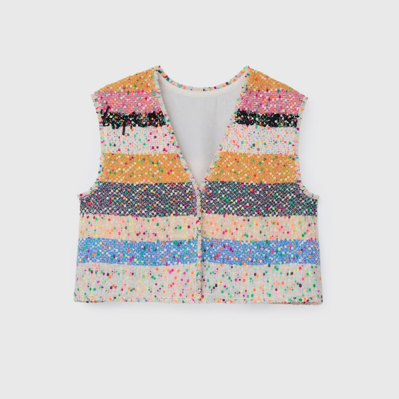 ⭐️¥9.4万⭐️ デプレ　トゥモローランド　華やか　ツイード　ベスト　ジレ　はおり ツイードジレ〈Textile Artwork by Yoshiko〉「無題」 – HERALBONY