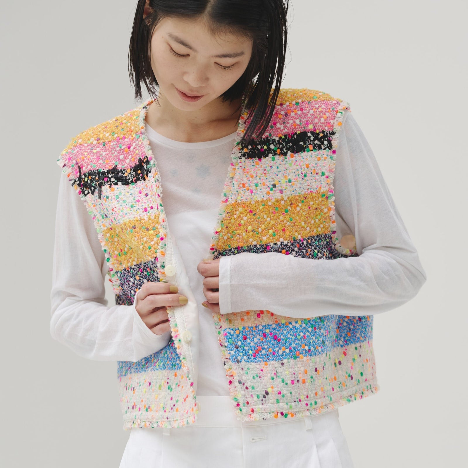 ツイードジレ〈Textile Artwork by Yoshiko〉「無題」 – HERALBONY