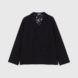 ￥Wサイドプリントジャケット「（無題）（丸）」ブラックSanae Sasaki