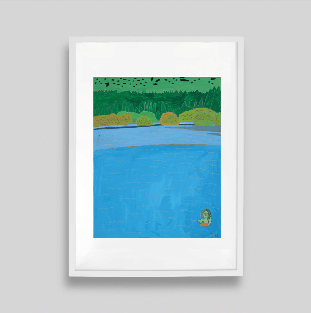 ミルキーブルーの湖」原画作品 – HERALBONY