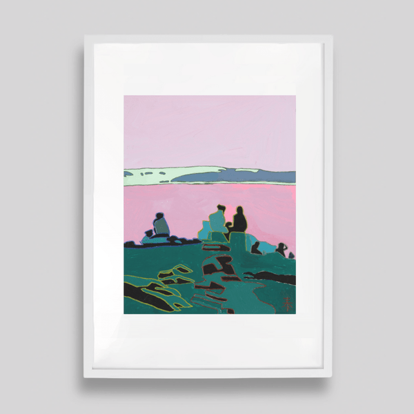 ￥「スニオン岬の夕陽」原画作品Yasuhiro Kobayashi