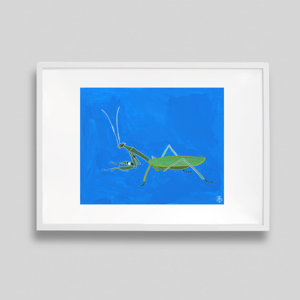 古画 作者不明 蟷螂 カマキリの絵 夏 水墨画 収集品 コレクション 原画 肉筆 古画 作者不明 蟷螂 カマキリの絵 夏 水墨画 収集品